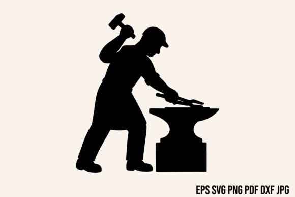 Blacksmithing Silhouette Clipart Vector Review