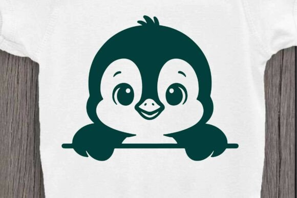 Cute Peeking Baby Penguin SVG Clipart Review