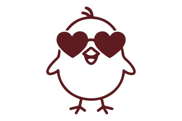 Funny Chick with Heart Sunglass Clipart Review