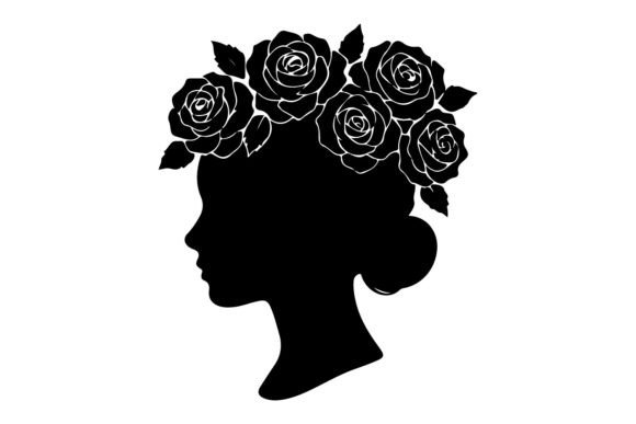Girl Head Rose Crown Vector Clipart Review