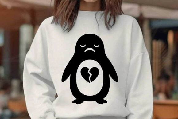Heartbroken Penguin SVG Clipart Vector Review