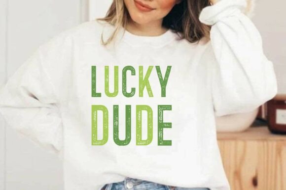 Lucky Dude Svg T-shirt Design Vector Review