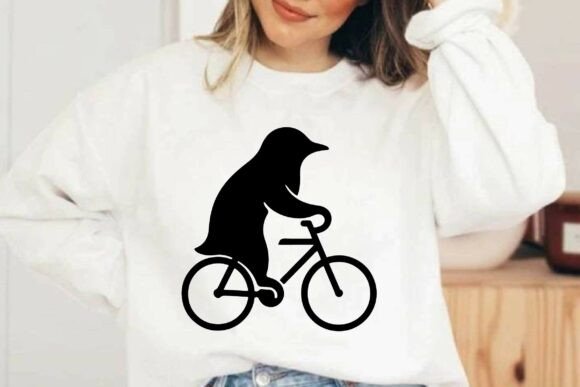 Penguin Riding Bicycle SVG PNG Clipart Review