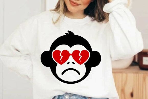 Sad Monkey Face Heartbroken Sunglass SVG Review