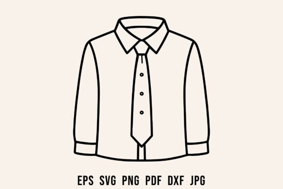 Shirt and Tie Silhouette Vector Clipart Review
